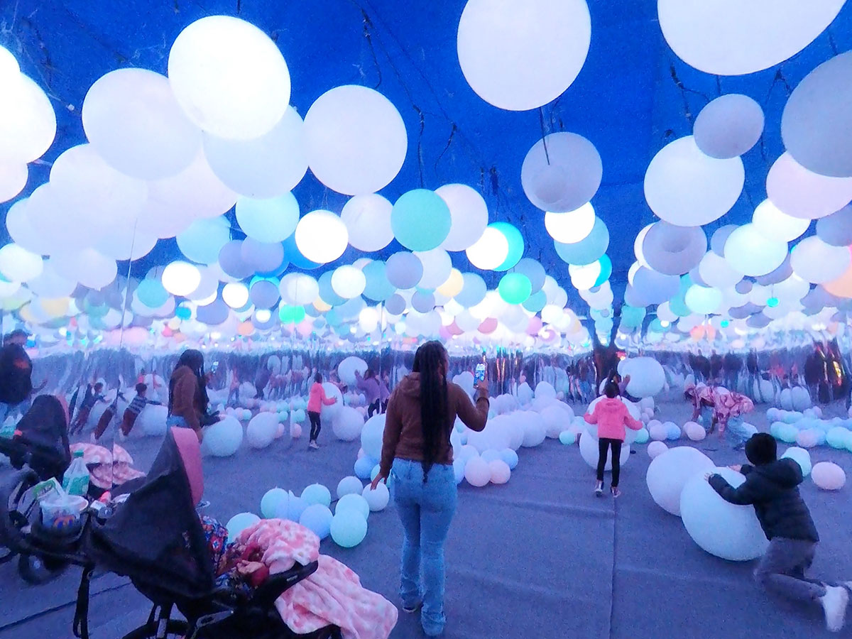 People Playing in a Room Full of Colored Balls