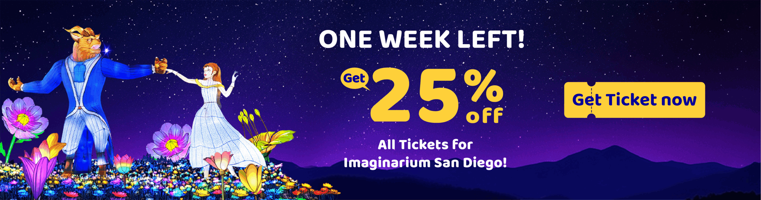 Enjoy a magical experience at Imaginarium San Diego with 25% off all tickets! Only one week left to grab this deal!