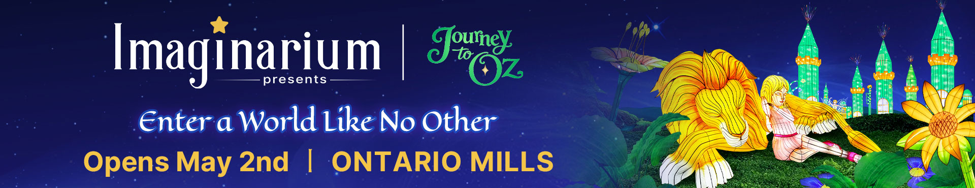 Imaginarium Ontario Journey to Oz Calendar Banner Lion and Emerald City